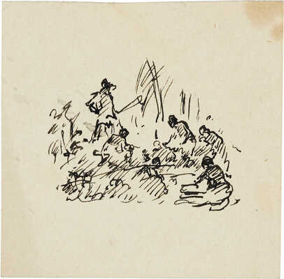 Бехтеев Владимир Георгиевич. Лот из 17 иллюстраций к роману «Хижина дяди Тома» Гарриета Бичер-Стоу